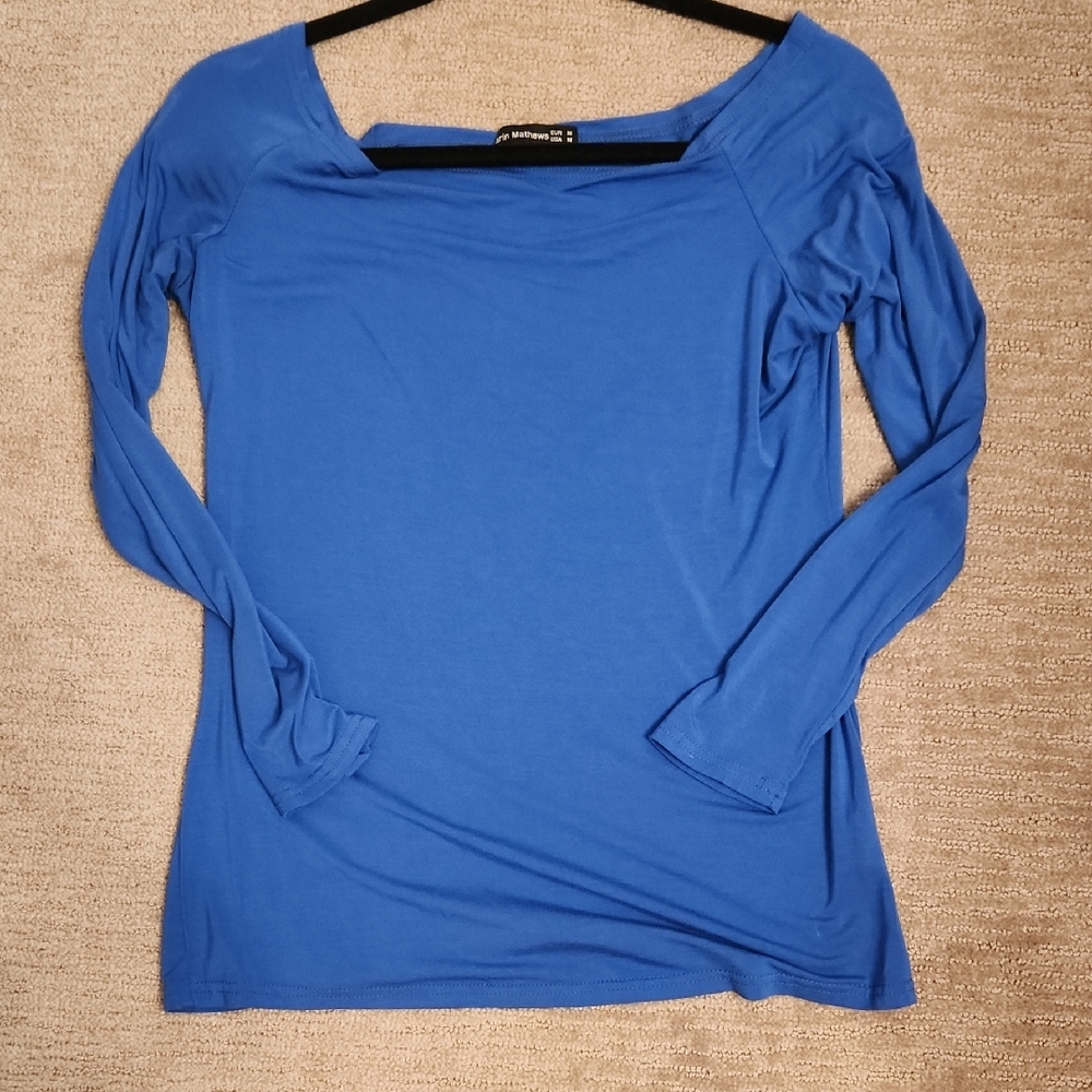 Vibrant Blue Long Sleeve Women's Top